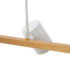 Moderne Hängelampe Holzprint mit Weiß 6-Licht - Jeana Straight