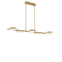 Moderne Hängelampe inkl. LED 3-stufig dimmbar gold 5-flammig - Vivé