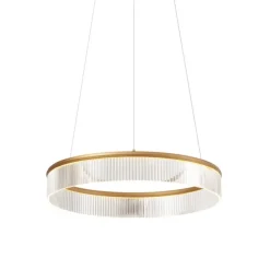 Moderne Hängelampe Messing 59cm inkl. LED 3-Stufen-Dimmbar - Anello Chandelier