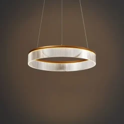 Moderne Hängelampe Messing 59cm inkl. LED 3-Stufen-Dimmbar - Anello Chandelier