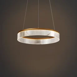 Moderne Hängelampe Messing 59cm inkl. LED 3-Stufen-Dimmbar - Anello Chandelier