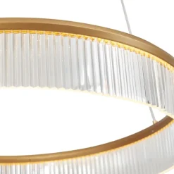 Moderne Hängelampe Messing 59cm inkl. LED 3-Stufen-Dimmbar - Anello Chandelier