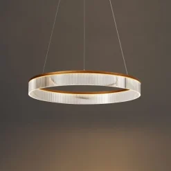 Moderne Hängelampe Messing 78cm inkl. LED 3-Stufen-Dimmbar - Anello Chandelier