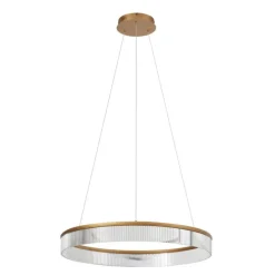 Moderne Hängelampe Messing 78cm inkl. LED 3-Stufen-Dimmbar - Anello Chandelier