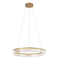 Moderne Hängelampe Messing 78cm inkl. LED 3-Stufen-Dimmbar - Anello Chandelier