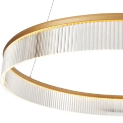 Moderne Hängelampe Messing 78cm inkl. LED 3-Stufen-Dimmbar - Anello Chandelier