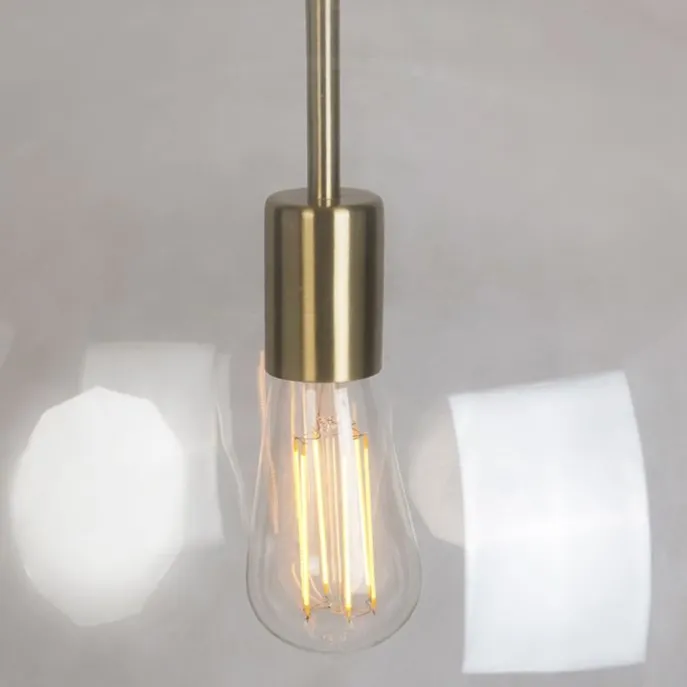 Moderne Hängelampe Messing mit Rauchglas 50 cm - Ball