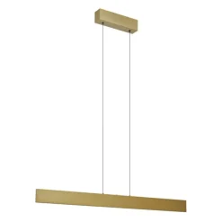 Moderne Hängelampe Messing inkl. LED 3-Stufen-Dimmbar Easylift - Straight