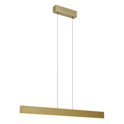 Moderne Hängelampe Messing inkl. LED 3-Stufen-Dimmbar Easylift - Straight