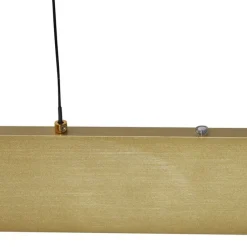 Moderne Hängelampe Messing inkl. LED 3-Stufen-Dimmbar Easylift - Straight