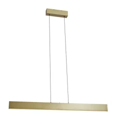 Moderne Hängelampe Messing inkl. LED 3-Stufen-Dimmbar Easylift - Straight