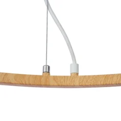 Moderne Hängelampe mit Holzprint und weißen 6-Lichtern - Jeana Circle