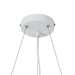 Moderne Hängelampe mit Holzprint und weißen 6-Lichtern - Jeana Circle