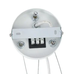 Moderne Hängelampe mit Holzprint und weißen 6-Lichtern - Jeana Circle