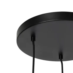 Moderne Hängelampe schwarz mit Rauchglas 3-flammig - Stavelot