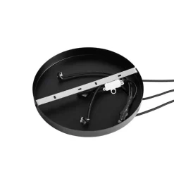 Moderne Hängelampe schwarz mit Rauchglas 3-flammig - Stavelot