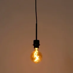 Moderne Hängelampe schwarz ohne Schirm - Combi 1