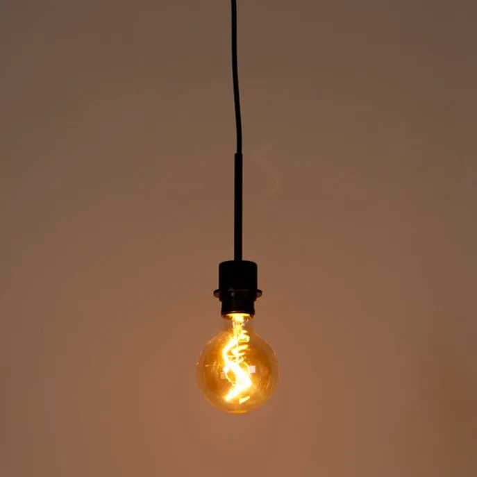 Moderne Hängelampe schwarz ohne Schirm - Combi 1