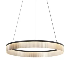 Moderne Hängelampe Schwarz 78cm inkl. LED 3-Stufen-Dimmbar - Anello Chandelier