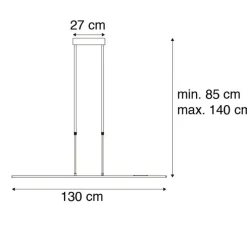 Moderne Hängelampe schwarz inkl. LED Dimmbar - Bold
