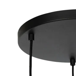 Moderne Hängelampe schwarz mit Opalglas 3-flammig – Drop