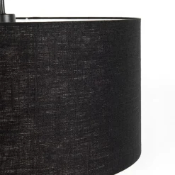 Moderne Hängelampe schwarz mit schwarzem Schirm 50 cm - Combi 1