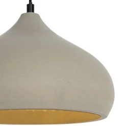 Moderne Hängelampe Schwarz mit Betonschirm - Nick