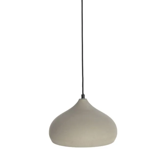 Moderne Hängelampe Schwarz mit Betonschirm - Nick