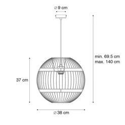 Moderne Hängelampe schwarz 38 cm - Sphaera