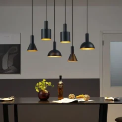 Moderne Hängelampe Schwarz 6-flammig - Biles