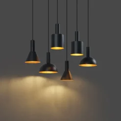 Moderne Hängelampe Schwarz 6-flammig - Biles