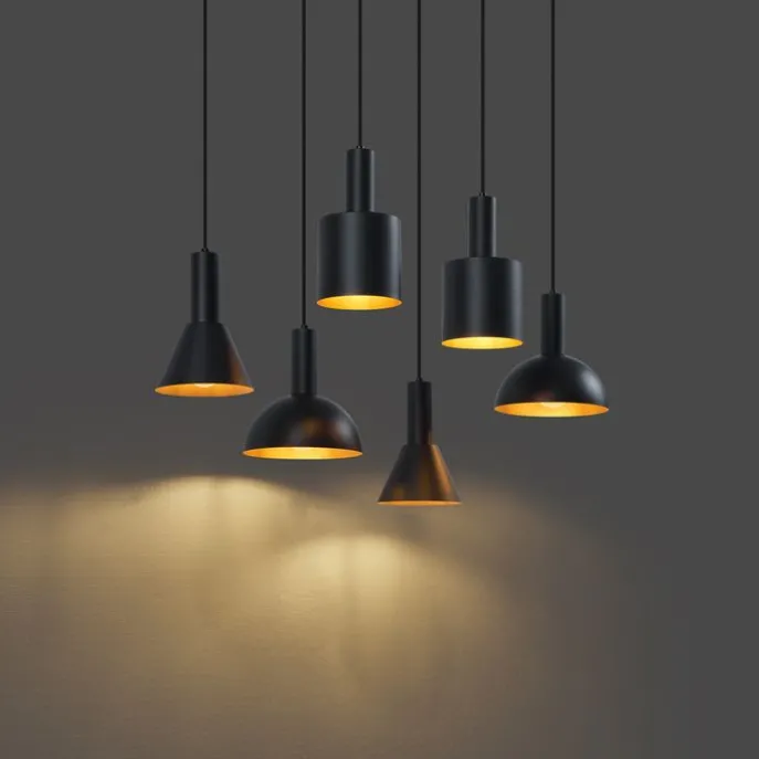 Moderne Hängelampe Schwarz 6-flammig - Biles