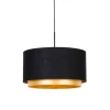 Moderne Hängelampe schwarz mit goldenem 47 cm Duo-Schirm - Combi