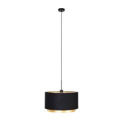 Moderne Hängelampe schwarz mit goldenem 47 cm Duo-Schirm - Combi