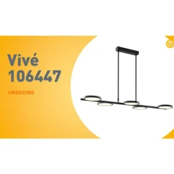 Moderne Hängelampe schwarz inkl. LED 3-stufig dimmbar 5-flammig - Vivé