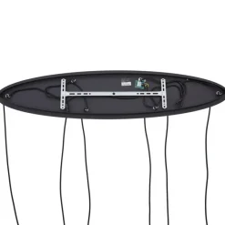 Moderne Hängelampe schwarz mit weißem Glas rechteckig 6-flammig - Misty