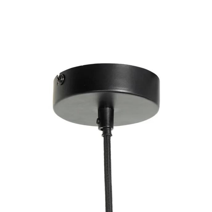 Moderne Hängelampe schwarz mit Glas rechteckig - Roslini