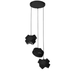 Moderne Hängelampe schwarz 3-flammig – Stoff