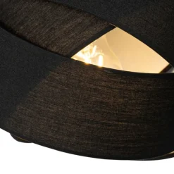 Moderne Hängelampe schwarz 3-flammig – Stoff