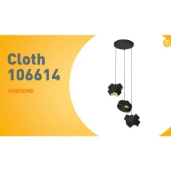 Moderne Hängelampe schwarz 3-flammig – Stoff