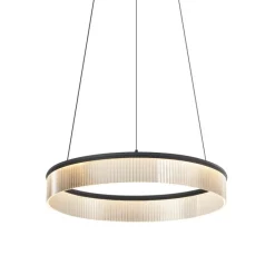 Moderne Hängelampe schwarz 59cm inkl. LED 3-Stufen-Dimmbar - Anello Chandelier