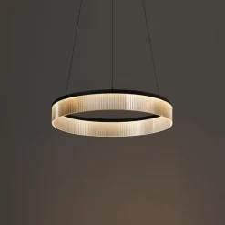 Moderne Hängelampe schwarz 59cm inkl. LED 3-Stufen-Dimmbar - Anello Chandelier