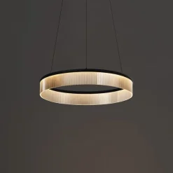 Moderne Hängelampe schwarz 59cm inkl. LED 3-Stufen-Dimmbar - Anello Chandelier