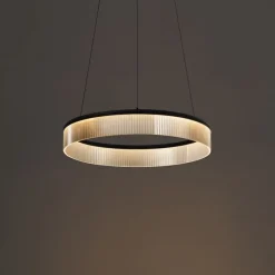 Moderne Hängelampe schwarz 59cm inkl. LED 3-Stufen-Dimmbar - Anello Chandelier