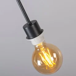 Moderne Hängelampe schwarz mit Schirm 45 cm weiß - Combi 1