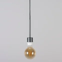 Moderne Hängelampe schwarz mit Schirm 45 cm weiß - Combi 1