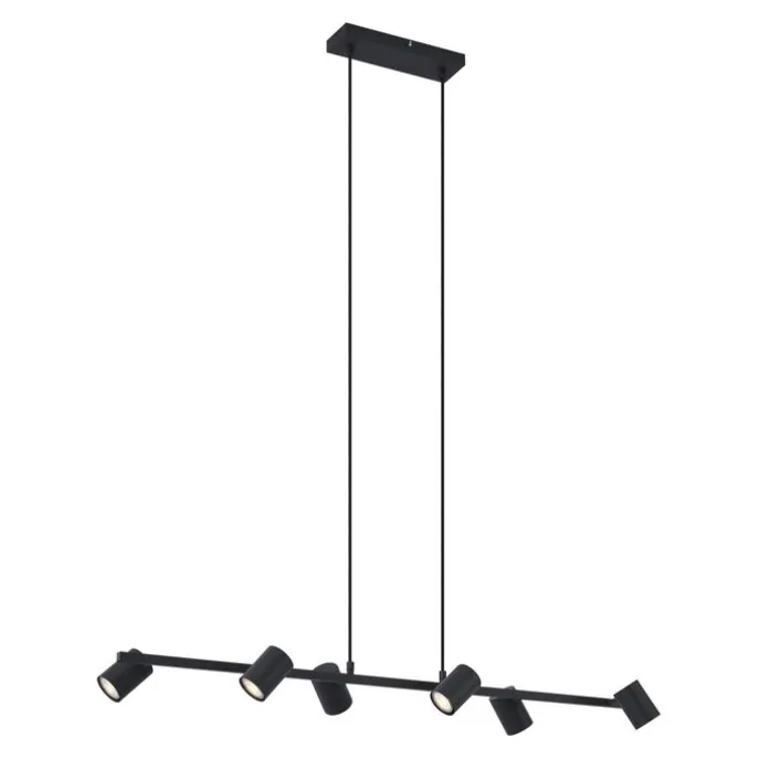 Moderne Hängelampe schwarz 6-flammig - Jeana Straight