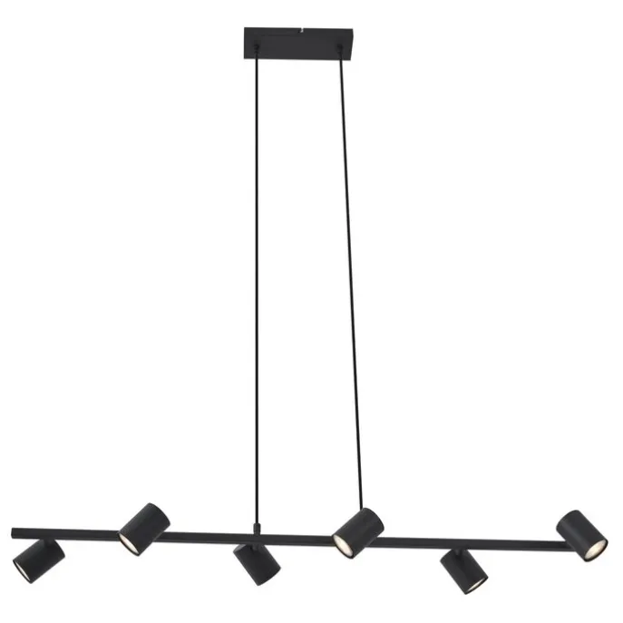Moderne Hängelampe schwarz 6-flammig - Jeana Straight
