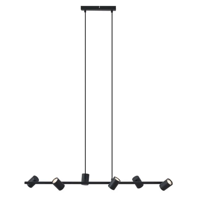 Moderne Hängelampe schwarz 6-flammig - Jeana Straight