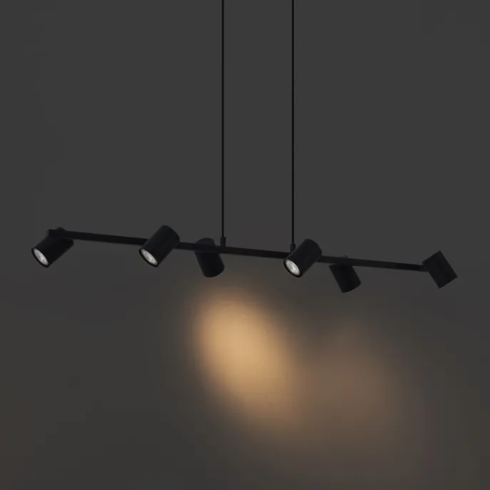 Moderne Hängelampe schwarz 6-flammig - Jeana Straight